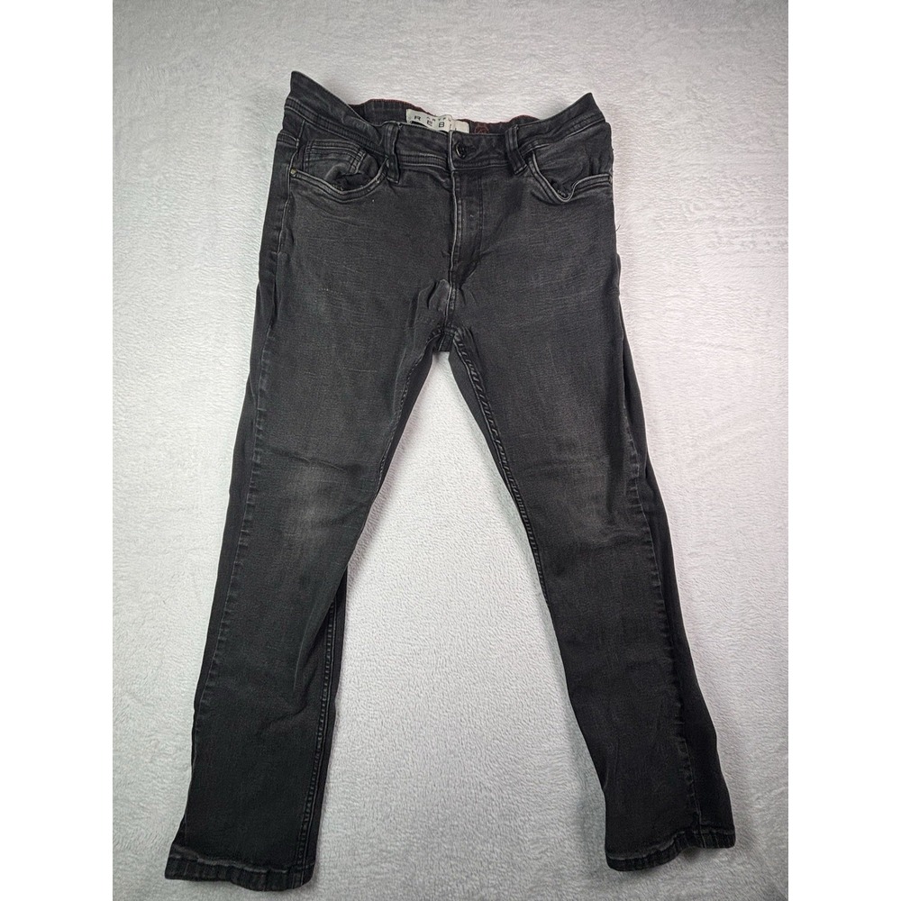 Artful Rebel Jax Slim Fit Jeans Mens 34x30 Black Stretch Tapered Denim